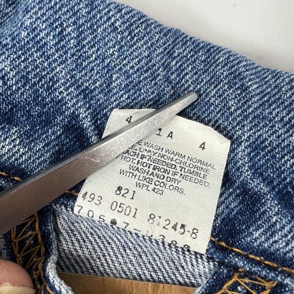 VTG Levi's Denim Jacket Extra Large Blue Trucker Type 3 Button Up 70507-0389 - Picture 7 of 14